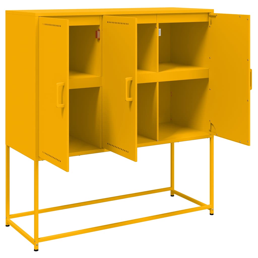 Highboard Mustard 100.5X39X107 Cm Steel