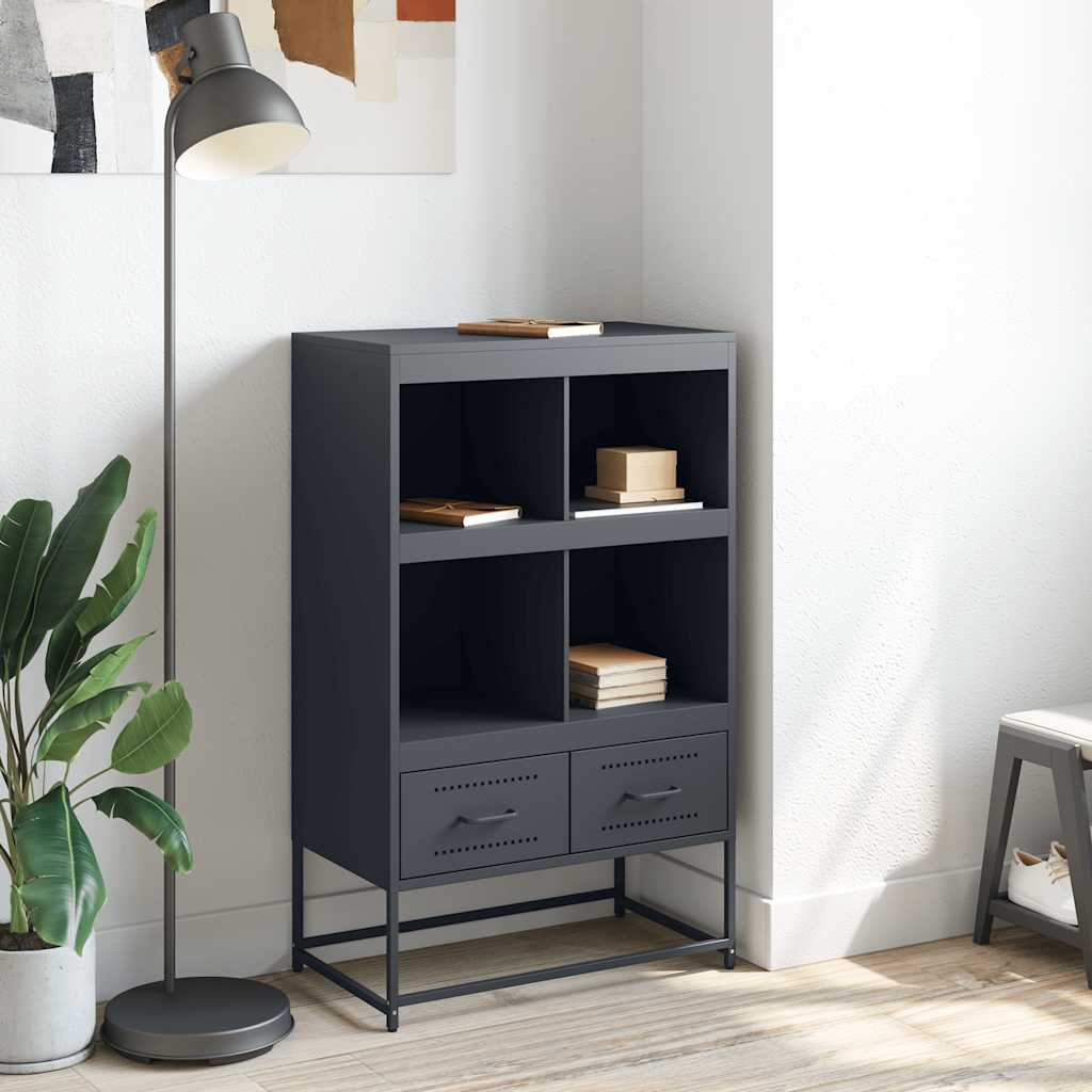 Sideboard Highboard 68.5X39X111.5 Cm Steel black white anthracite green yellow 6
