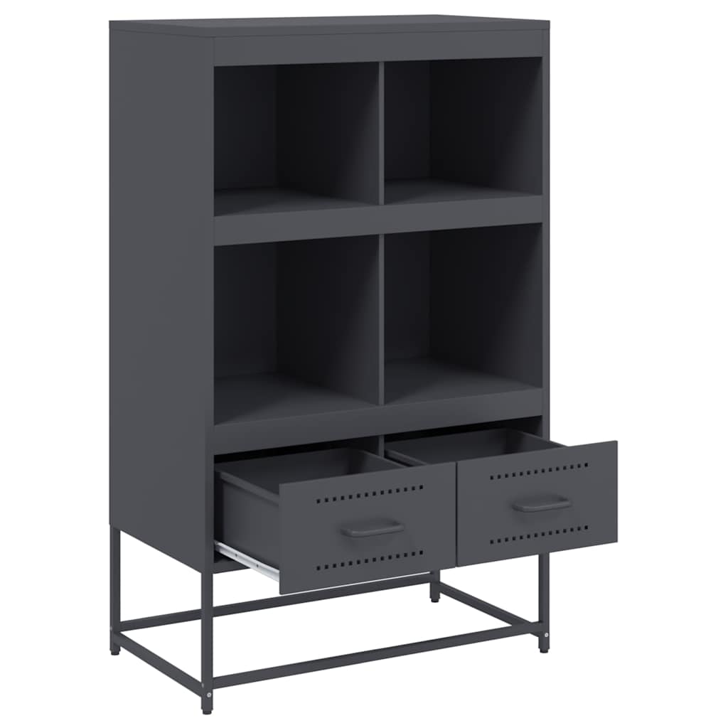 Sideboard Highboard 68.5X39X111.5 Cm Steel black white anthracite green yellow 6