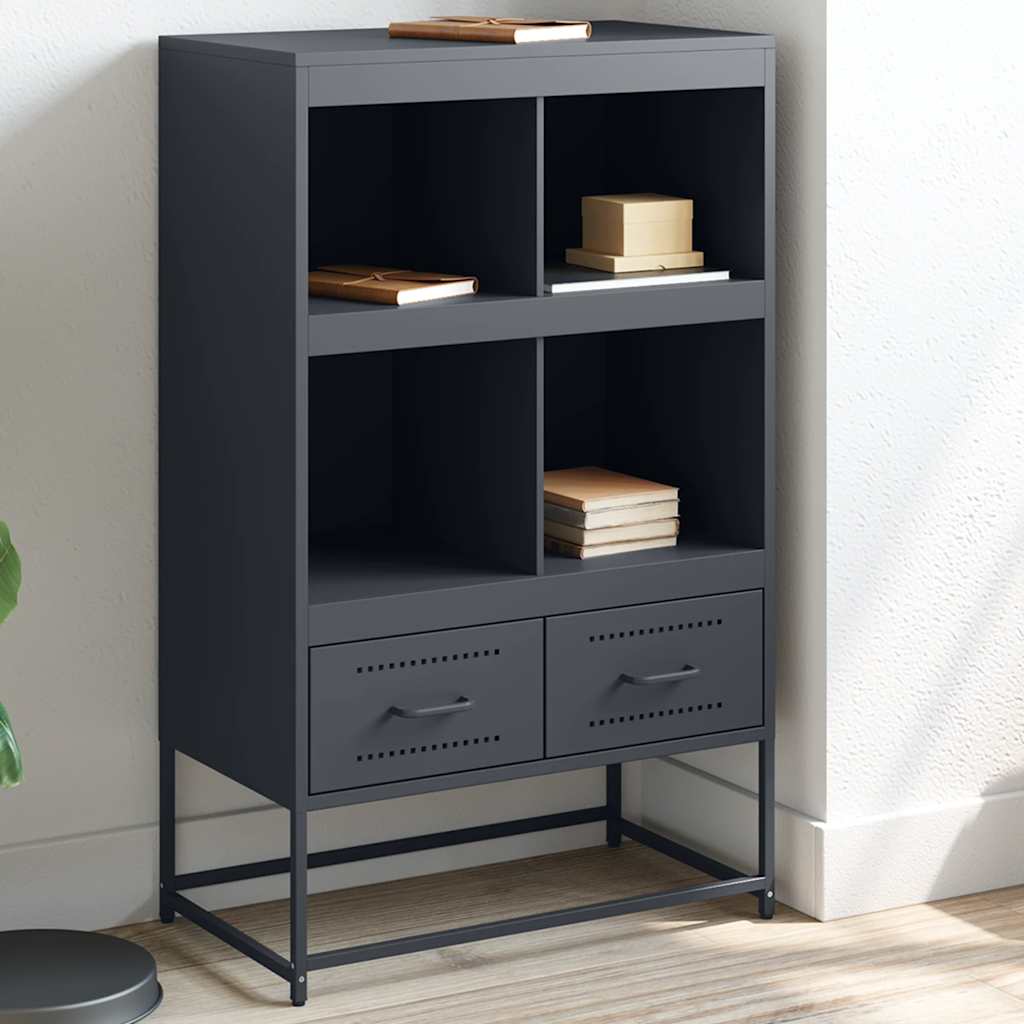 Sideboard Highboard 68.5X39X111.5 Cm Steel Black White Anthracite Green Yellow 6
