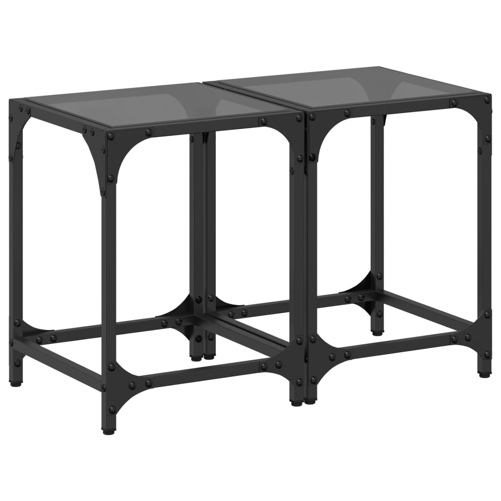 Coffee Tables With Top 2 Pcs Steel