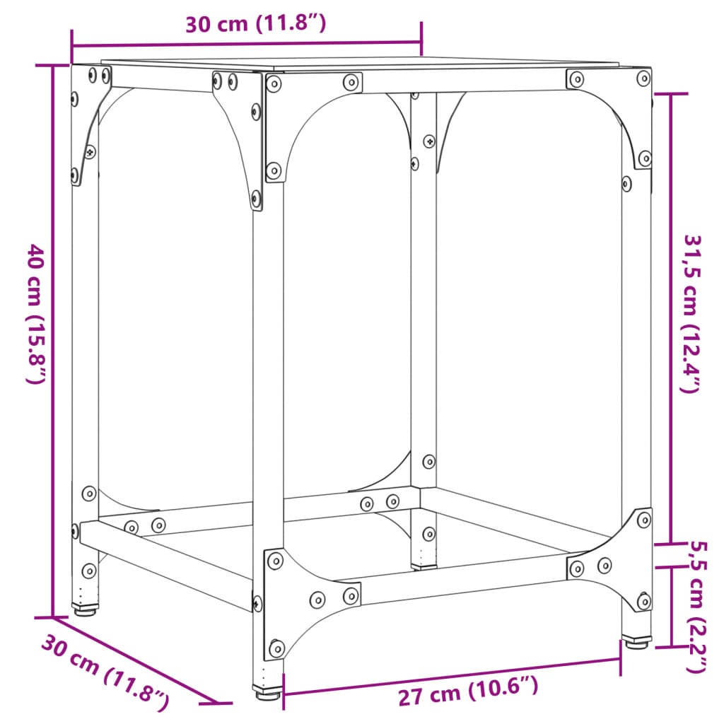 Coffee Tables With Top 2 Pcs Steel