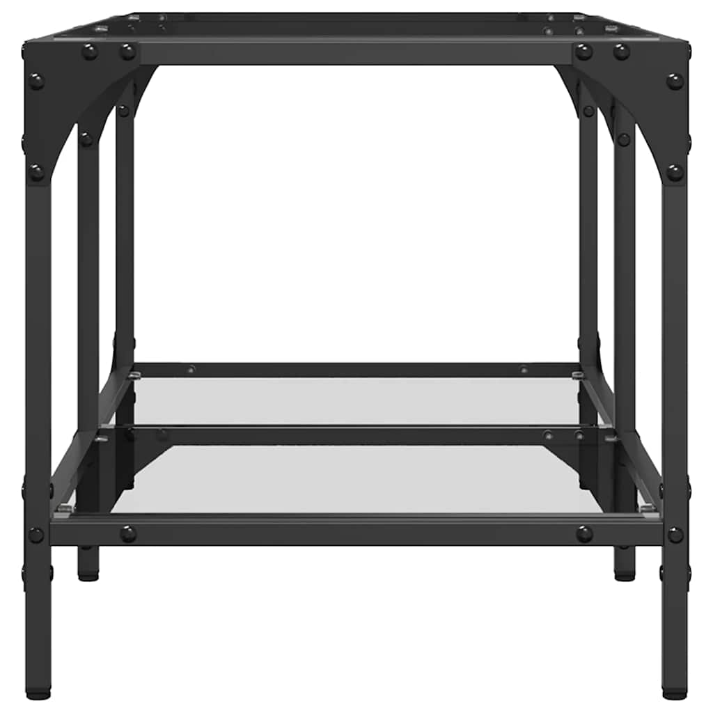 Coffee Table Top Steel transparent glass black glass Engineered wood 78.5 cm