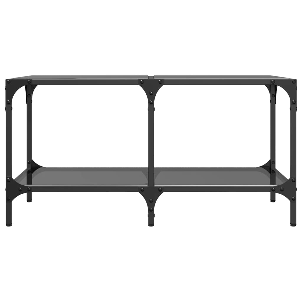 Coffee Table Top Steel transparent glass black glass Engineered wood 78.5 cm