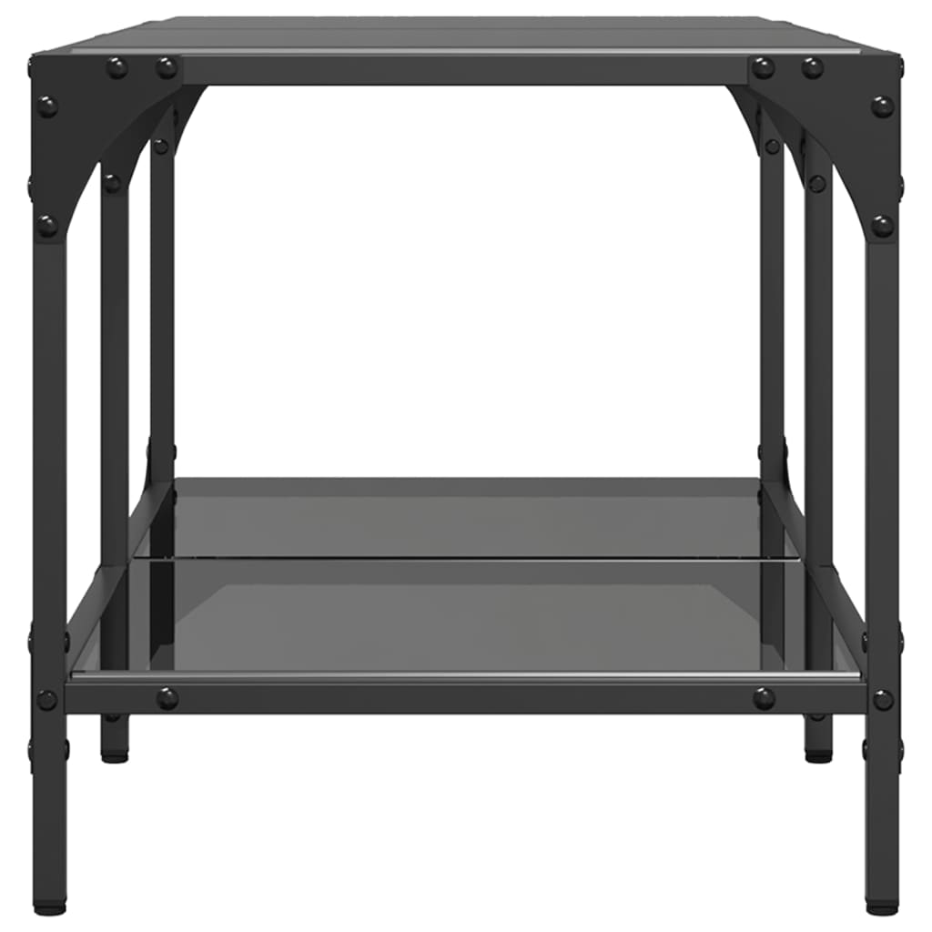 Coffee Table Top Steel transparent glass black glass Engineered wood 78.5 cm