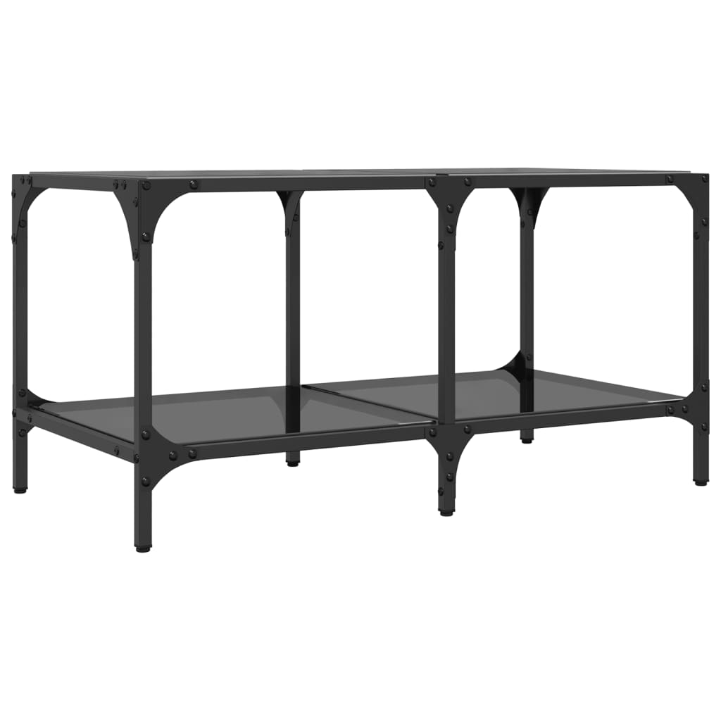 Coffee Table Top Steel transparent glass black glass Engineered wood 78.5 cm