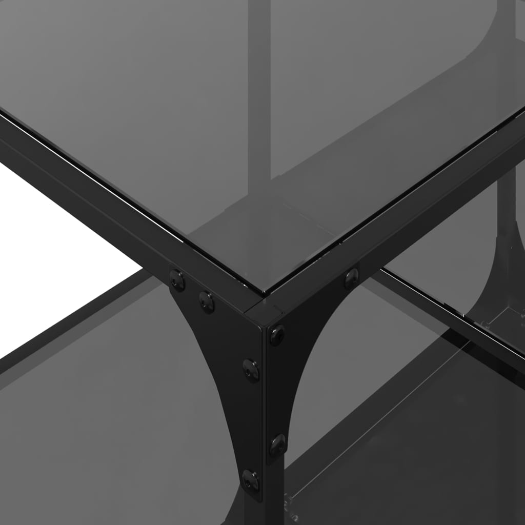 Coffee Table Top Steel transparent glass black glass Engineered wood 78.5 cm
