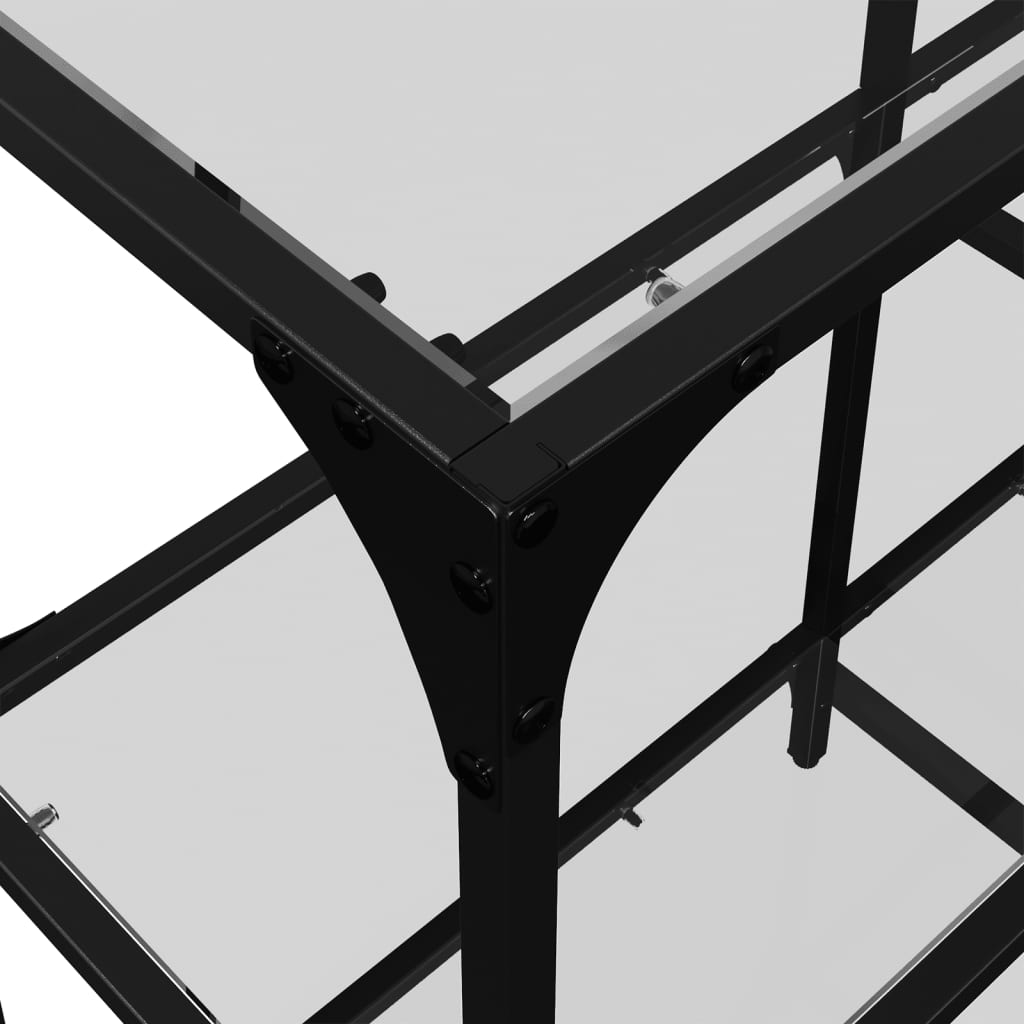 Console Table With Glass Top Steel