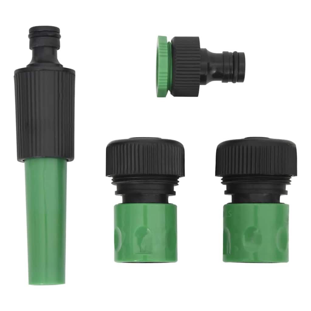 Free Standing Green Hose Reel With Hose Fitting Set 0.75" 20 M Pvc