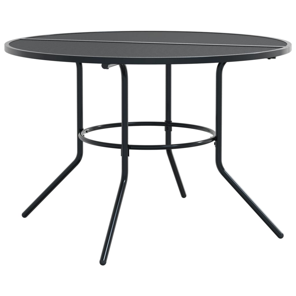 Patio Table Round Anthracite Ø Powder-Coated Steel