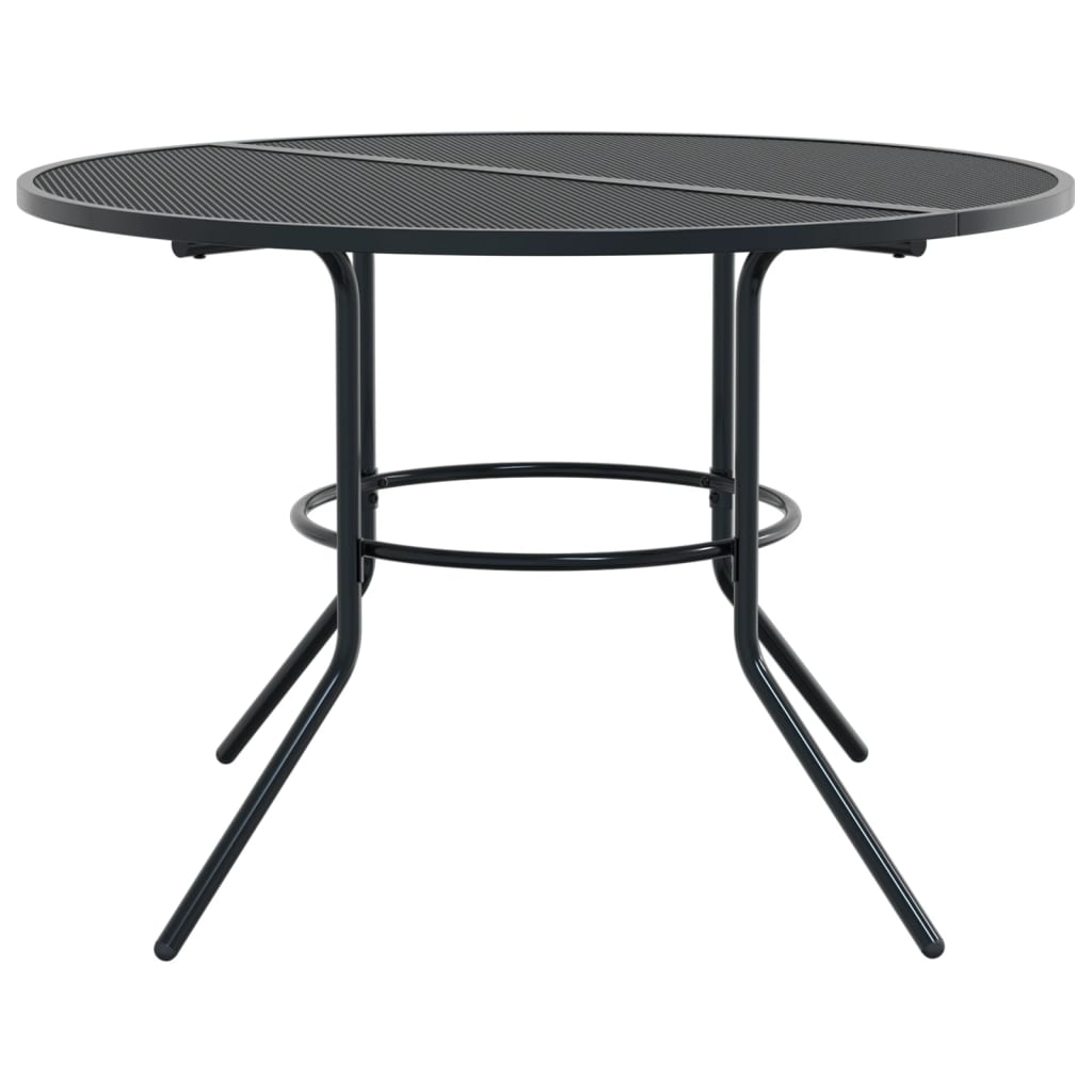 Patio Table Round Anthracite Ø Powder-Coated Steel