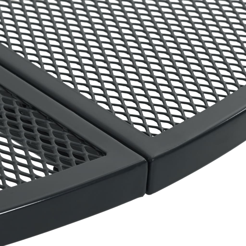 Patio Table Round Anthracite Ø Powder-Coated Steel