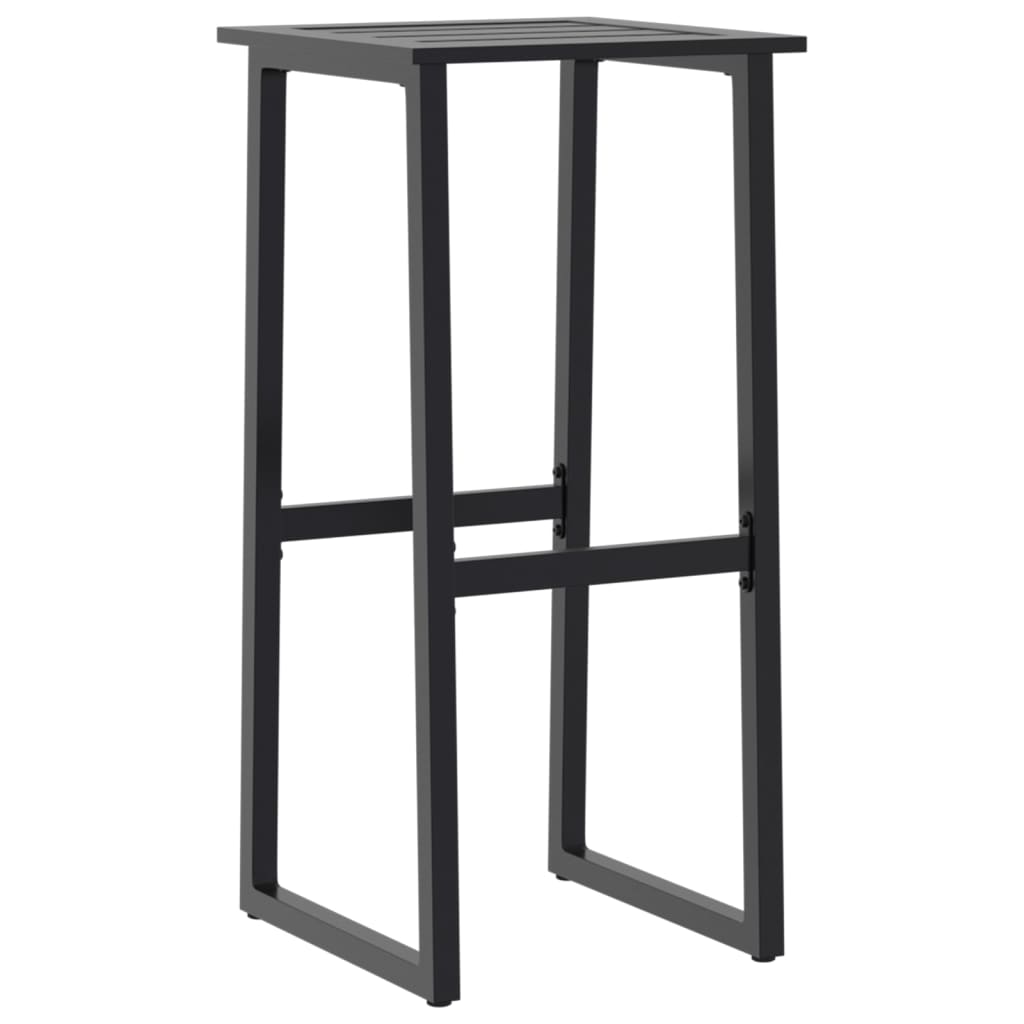 Outdoor Chair 4 Piece Bar Stools Black Powder Coated Steel Kitchen Breakfast Cha