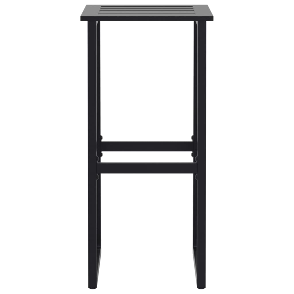 Outdoor Chair 4 Piece Bar Stools Black Powder Coated Steel Kitchen Breakfast Cha
