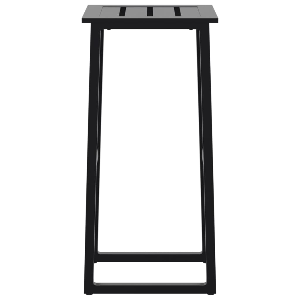 Outdoor Chair 4 Piece Bar Stools Black Powder Coated Steel Kitchen Breakfast Cha