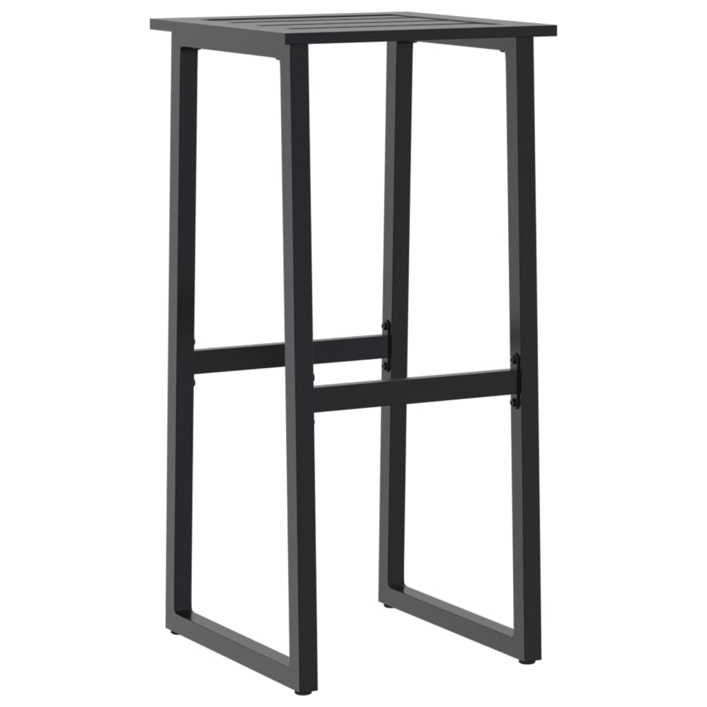 Outdoor Chair 4 Piece Bar Stools Black Powder Coated Steel Kitchen Breakfast Cha