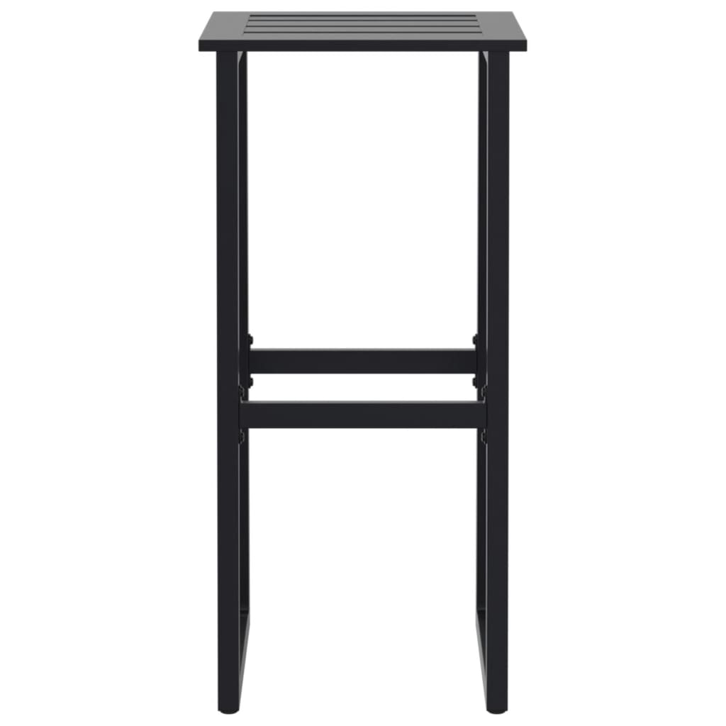 Outdoor Chair 4 Piece Bar Stools Black Powder Coated Steel Kitchen Breakfast Cha