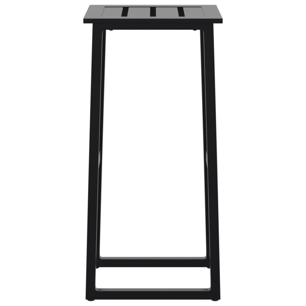 Outdoor Chair 4 Piece Bar Stools Black Powder Coated Steel Kitchen Breakfast Cha
