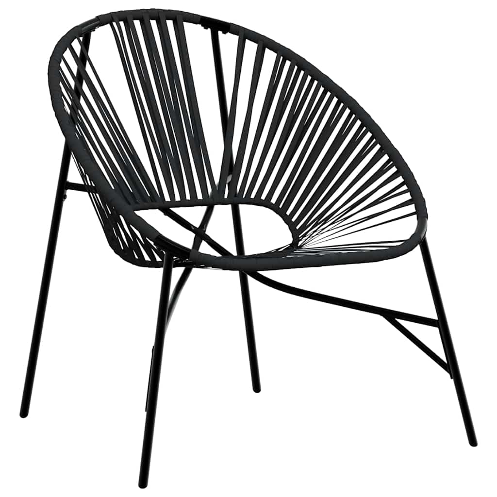 Garden Chair Set 3 Pcs Poly Rattan