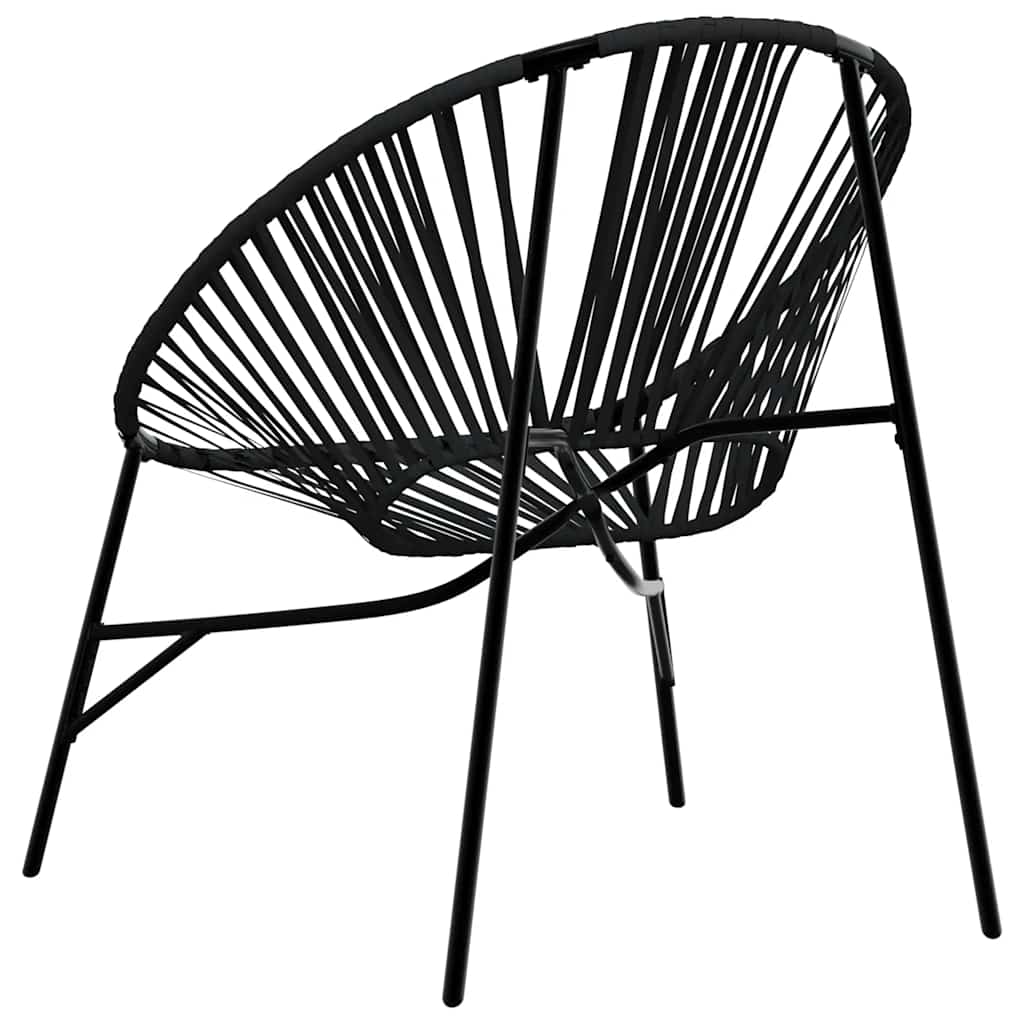 Garden Chair Set 3 Pcs Poly Rattan