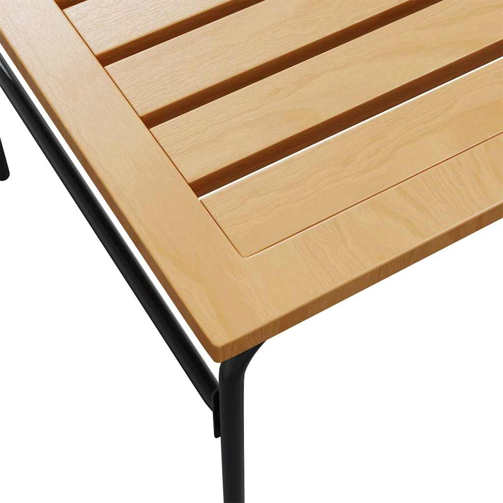 Garden Nest Of Coffee Tables 2 Pcs Brown And Black Steel