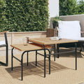 Garden Nest Of Coffee Tables 2 Pcs Brown And Black Steel