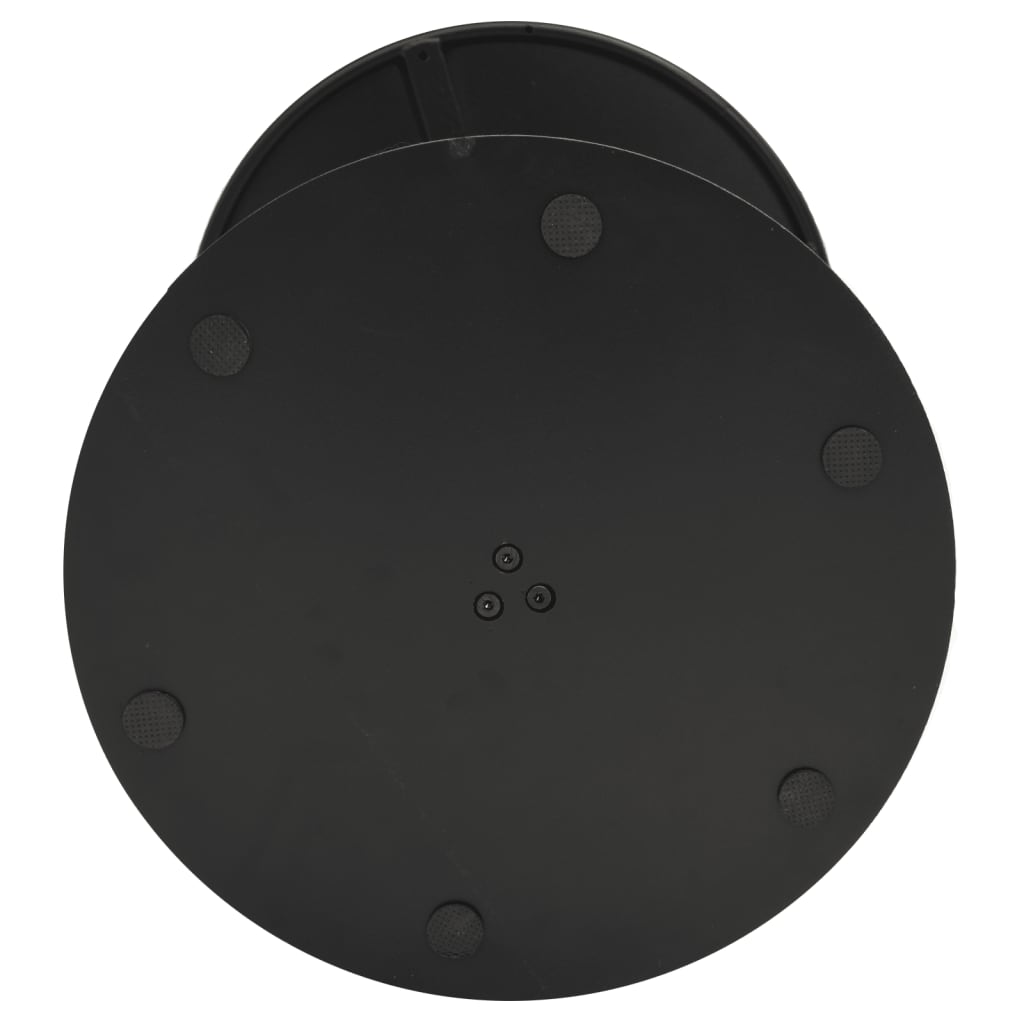 Garden Table Round Black Steel