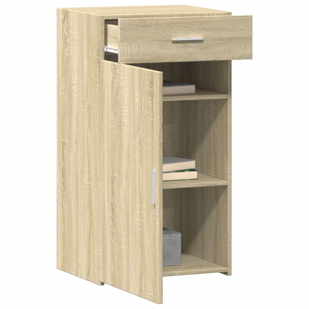 Sideboard 50X42.5X93 Cm Engineered Wood Artisan Oak Black Oak Sonoma Oak White 5