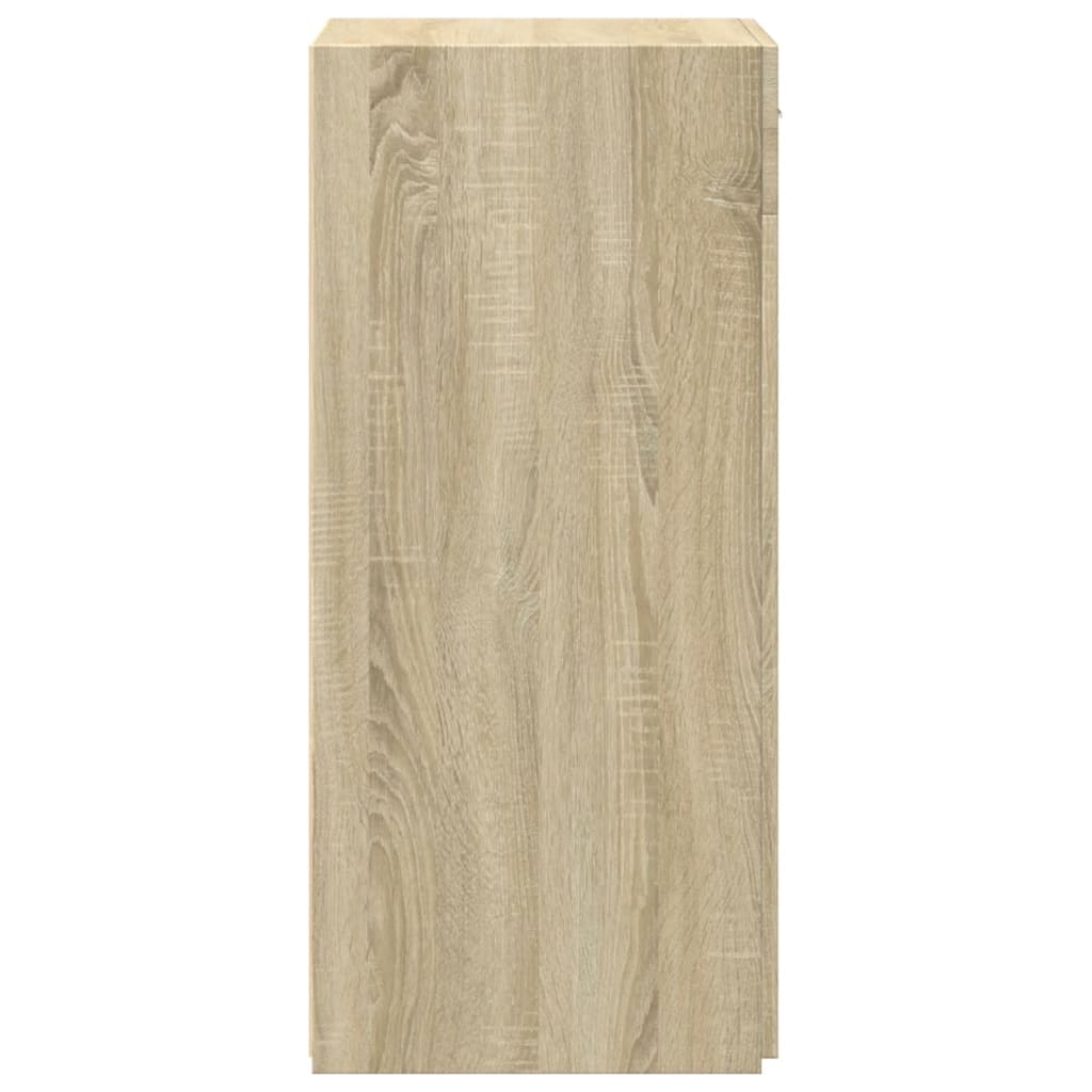 Sideboard 50X42.5X93 Cm Engineered Wood Artisan Oak Black Oak Sonoma Oak White 5
