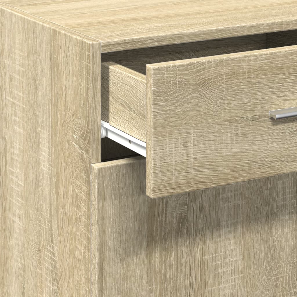 Sideboard 50X42.5X93 Cm Engineered Wood Artisan Oak Black Oak Sonoma Oak White 5