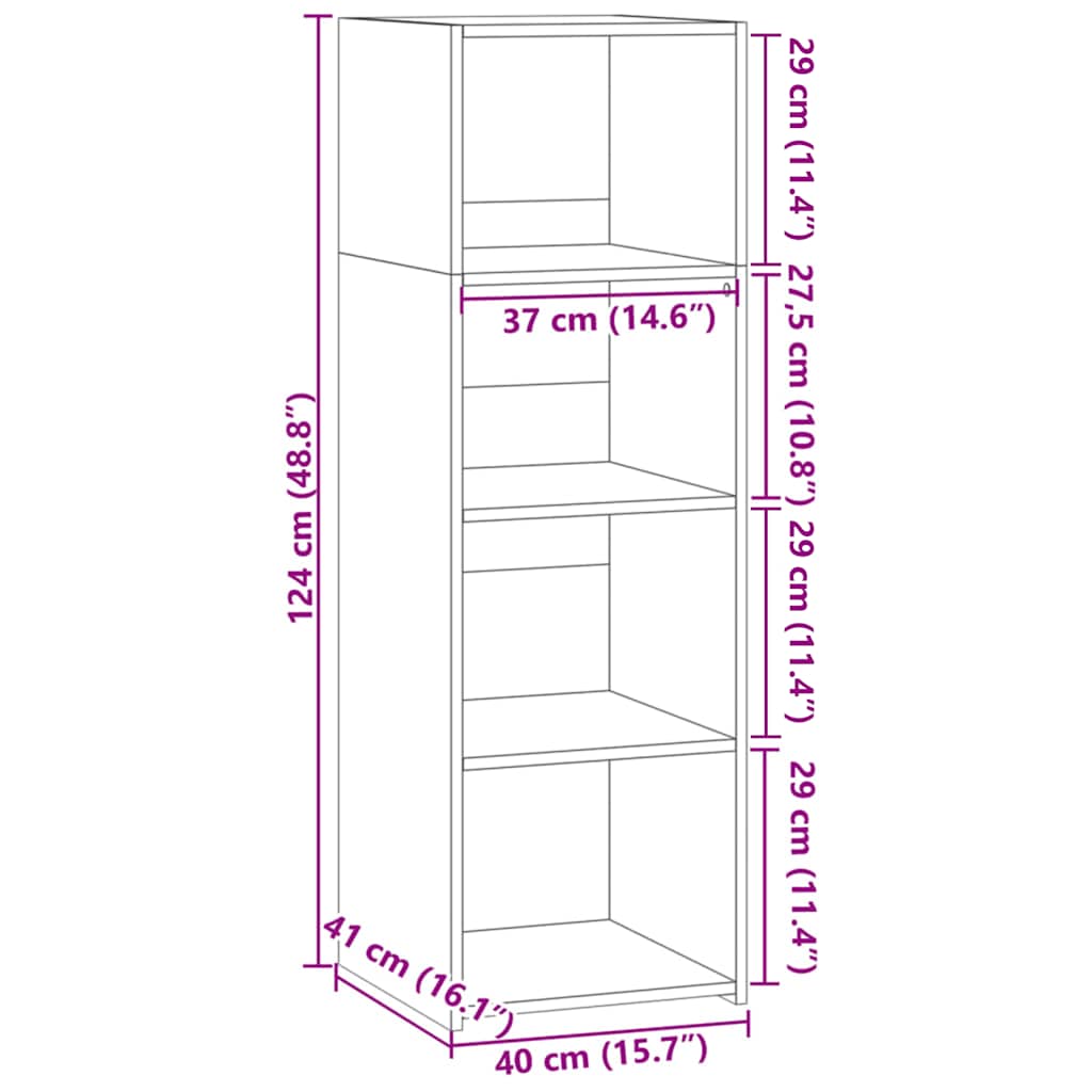 Highboard 40X41X124 Cm Engineered Wood