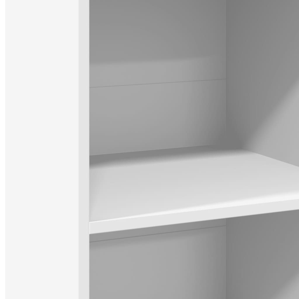 Sideboard Highboard 50X41X124 Cm Engineered Wood Smoked Oak Grey Sonoma White 50
