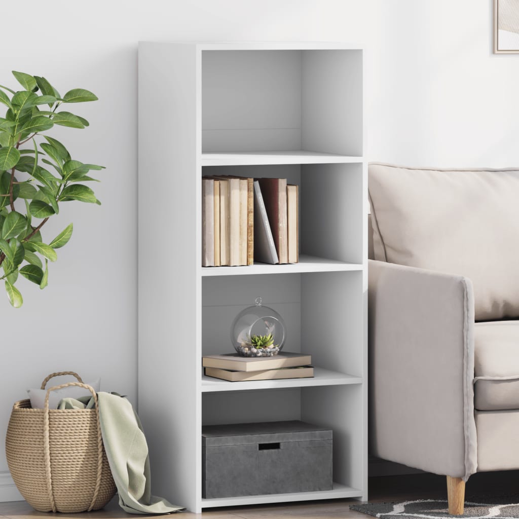 Sideboard Highboard 50X41X124 Cm Engineered Wood Smoked Oak Grey Sonoma White 50