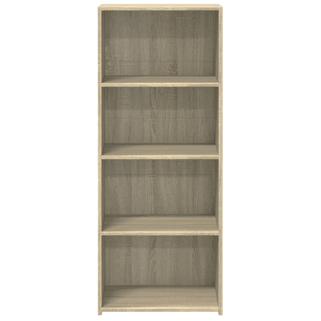 Sideboard Highboard 50X41X124 Cm Engineered Wood Smoked Oak Grey Sonoma White 50
