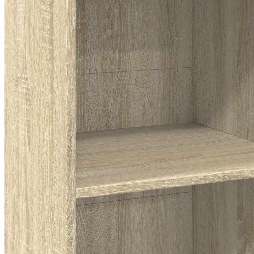 Sideboard Highboard 50X41X124 Cm Engineered Wood Smoked Oak Grey Sonoma White 50