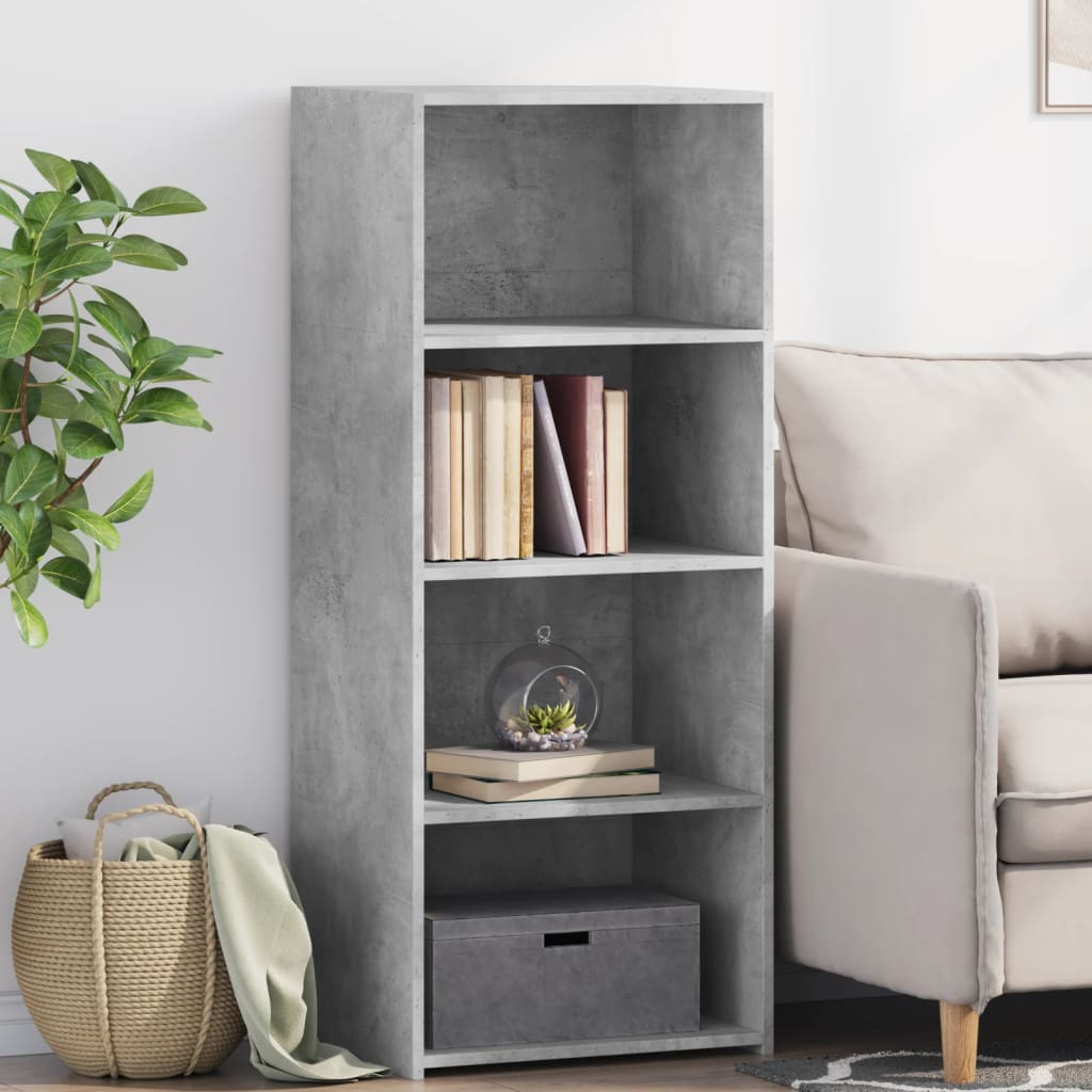 Sideboard Highboard 50X41X124 Cm Engineered Wood Smoked Oak Grey Sonoma White 50