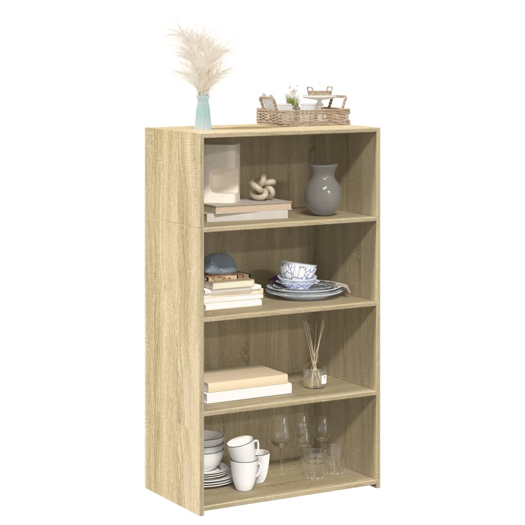 Sideboard Highboard 70X41X124 Cm Engineered Wood Smoked Oak Sonoma Oak Brown Oak