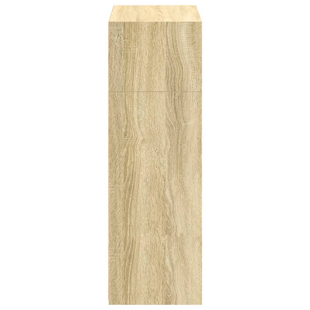 Sideboard Highboard 70X41X124 Cm Engineered Wood Smoked Oak Sonoma Oak Brown Oak