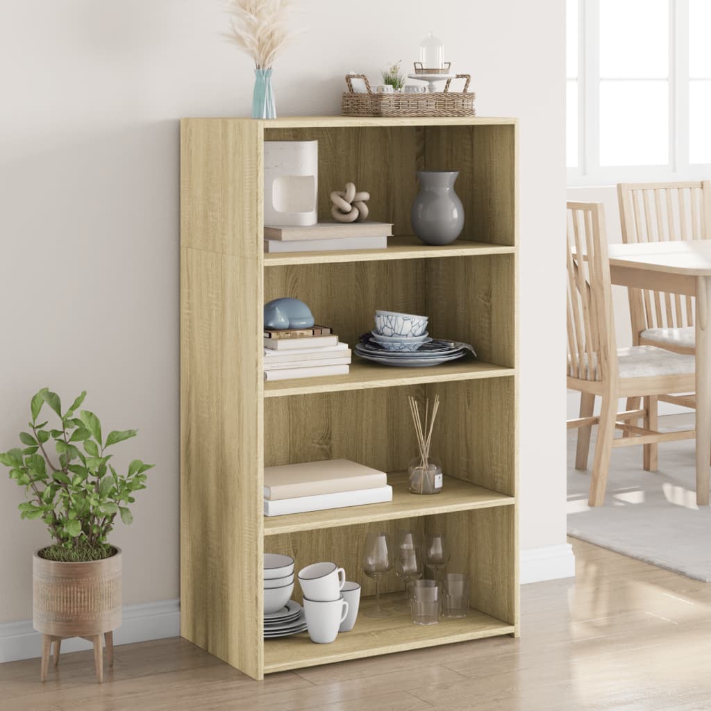 Sideboard Highboard 70X41X124 Cm Engineered Wood Smoked Oak Sonoma Oak Brown Oak