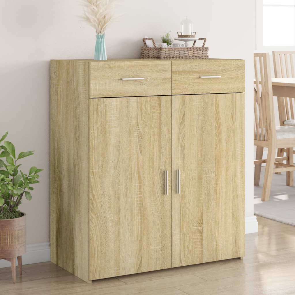 Sideboard Sideboard Drawer Sonoma Oak Smoked Oak White Concrete Grey Grey Sonoma