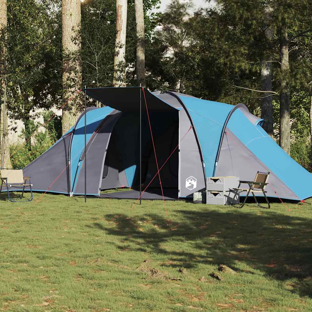 Tents Family Tent Dome 6-Person Waterproof blue grey and orange green Foldable 1