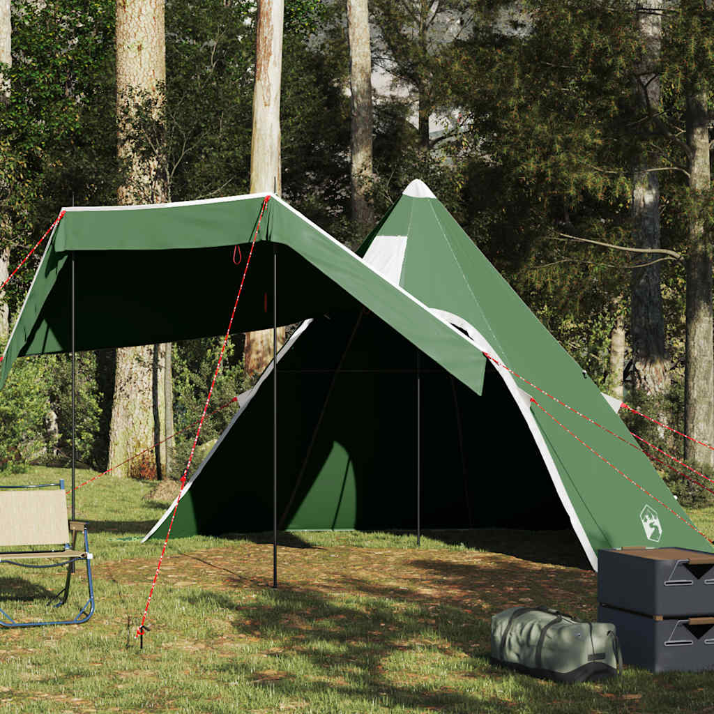 Tents Camping Tent Tipi 5-Person Waterproof grey green blue Foldable Portable 36
