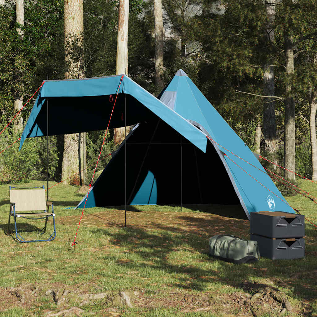 Tents Camping Tent Tipi 5-Person Waterproof grey green blue Foldable Portable 36
