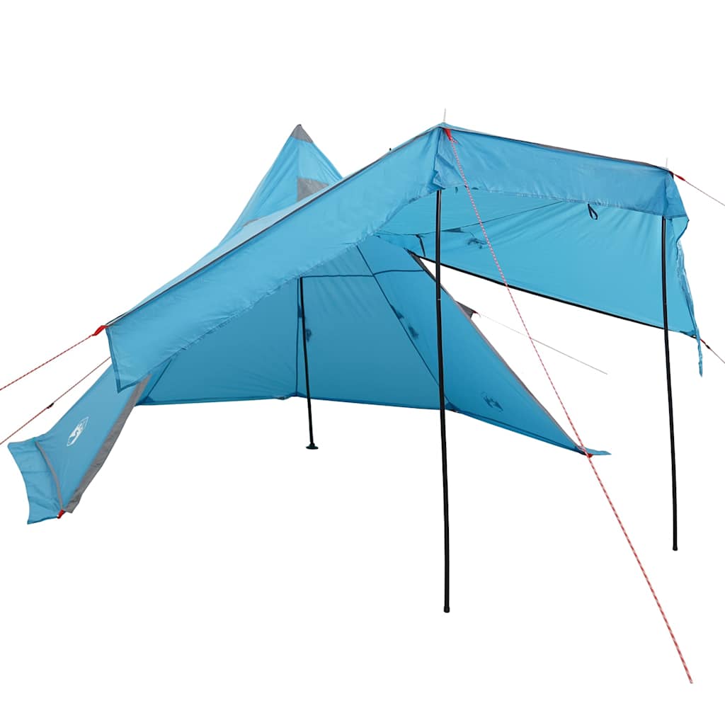 Tents Camping Tent Tipi 5-Person Waterproof grey green blue Foldable Portable 36