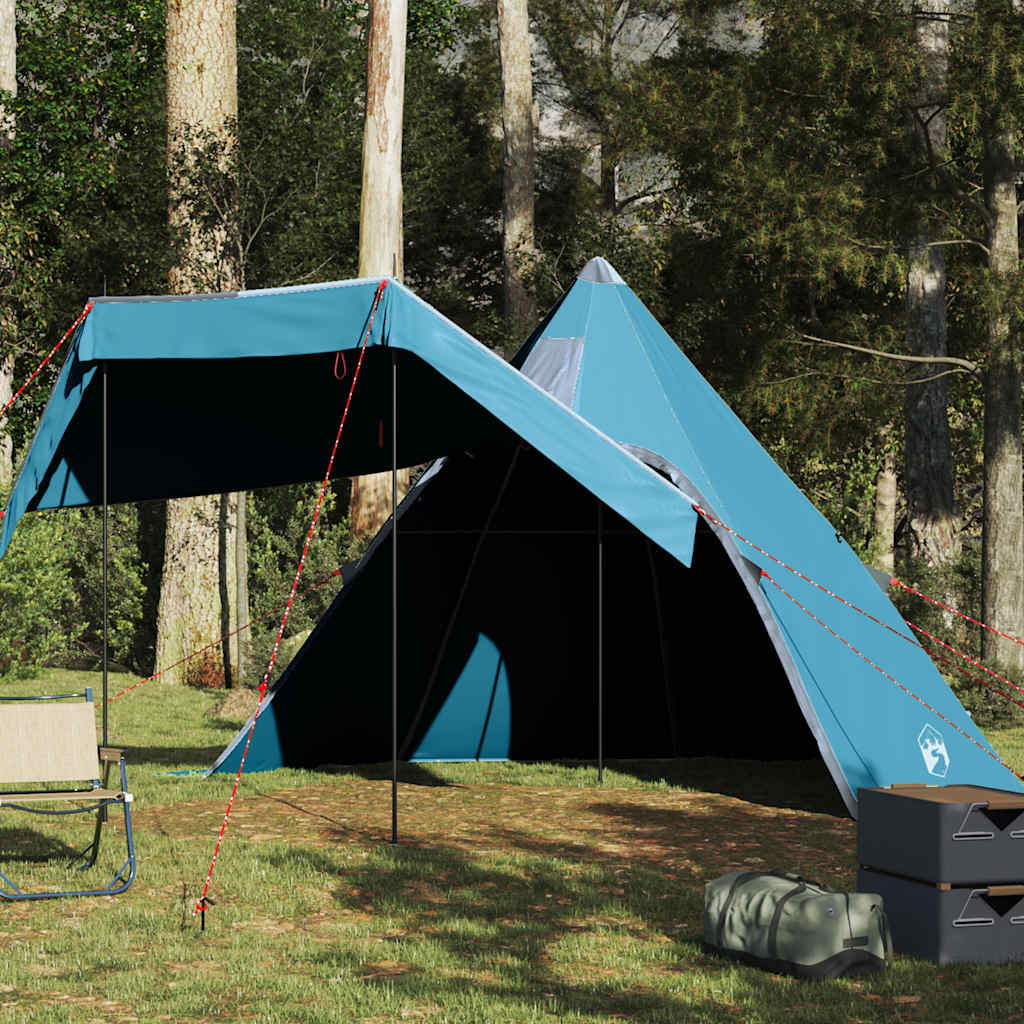 Tents Camping Tent Tipi 5-Person Waterproof grey green blue Foldable Portable 36