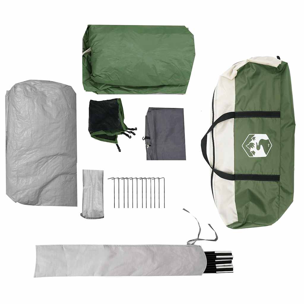 Tents 8 Person Tunnel Camping Tent Waterproof 560x200cm 3 Room Green Porch blue