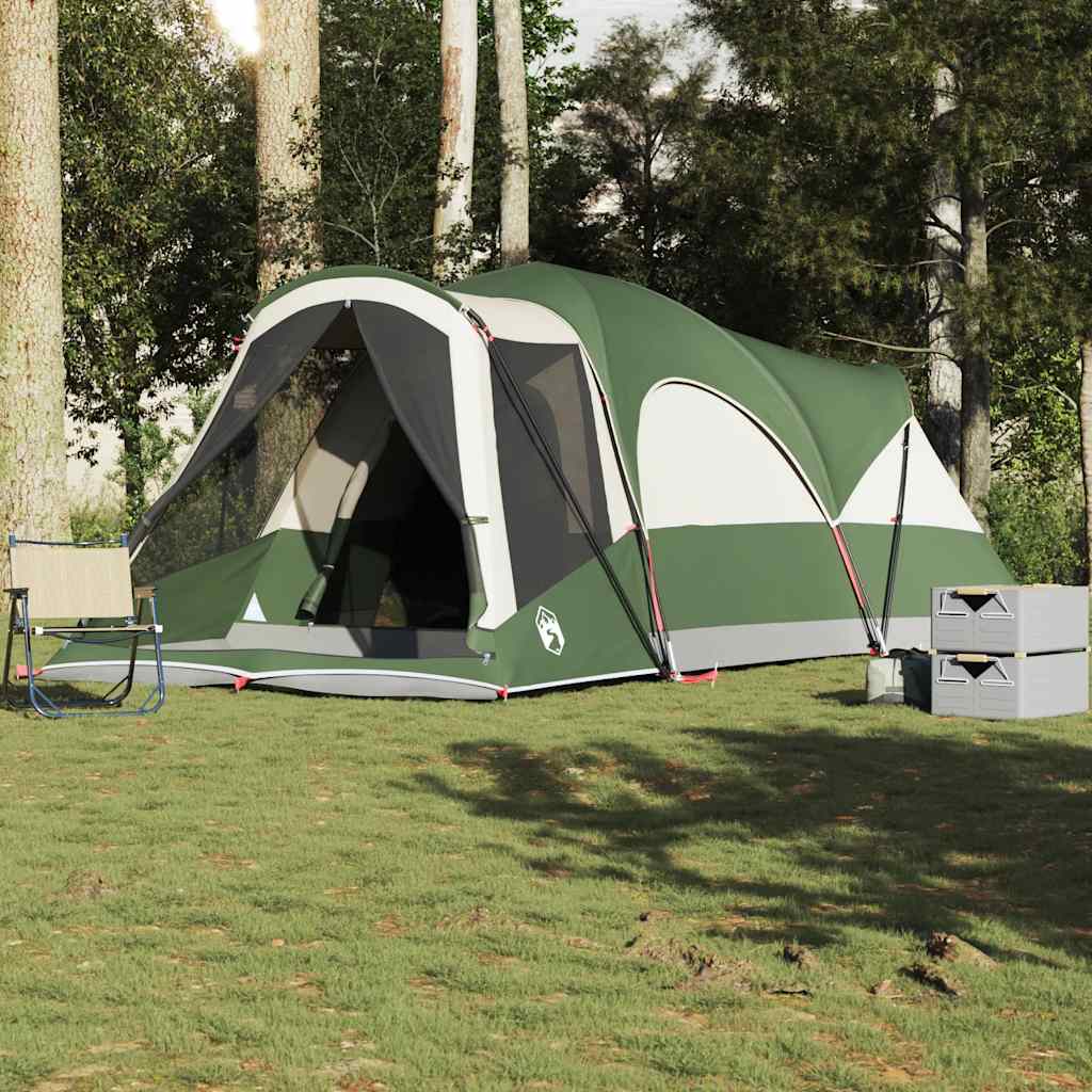 Tents 8 Person Tunnel Camping Tent Waterproof 560x200cm 3 Room Green Porch blue