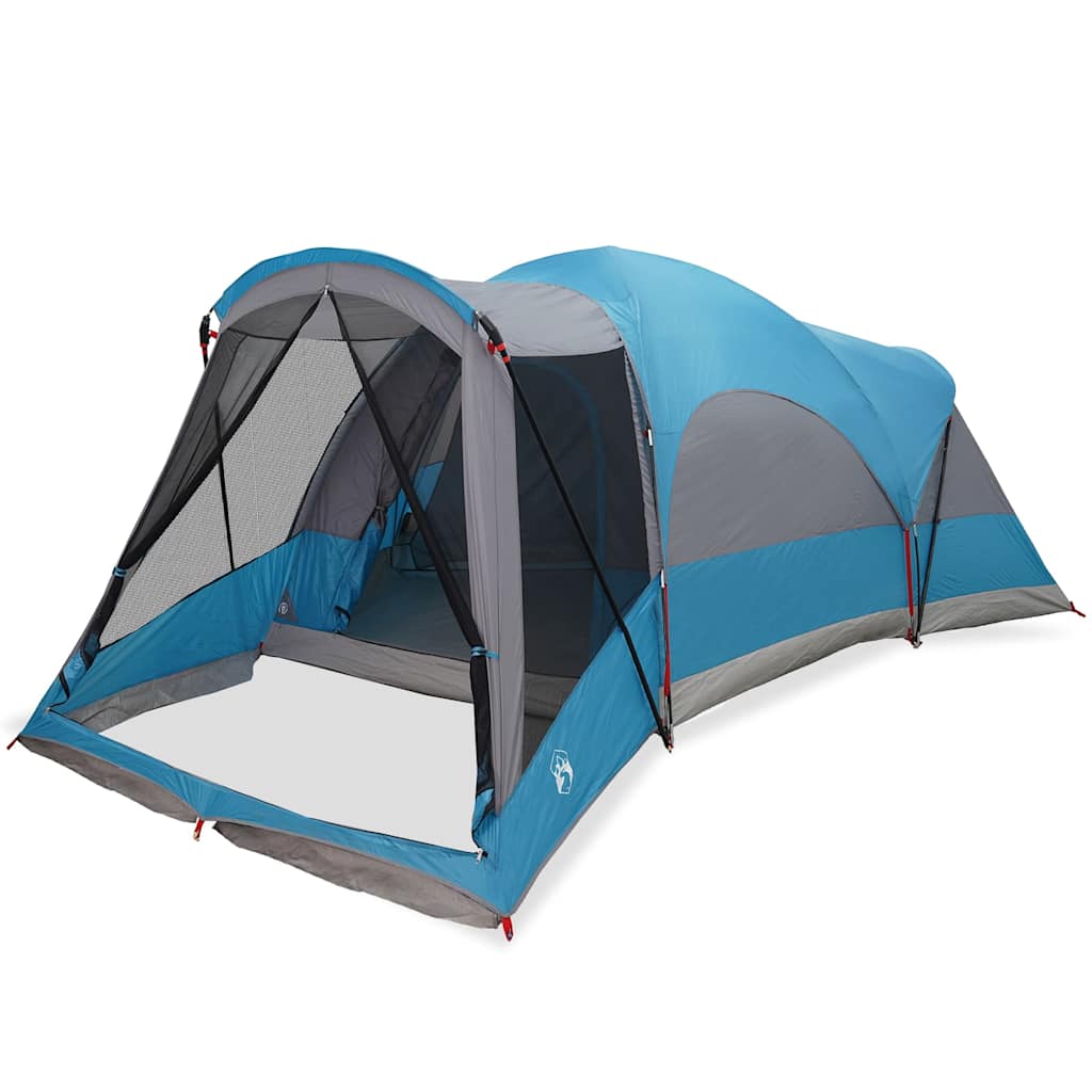 Tents 8 Person Tunnel Camping Tent Waterproof 560x200cm 3 Room Green Porch blue