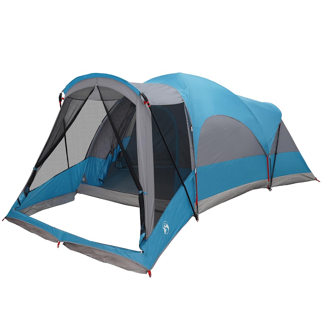 Tents 8 Person Tunnel Camping Tent Waterproof 560x200cm 3 Room Green Porch blue