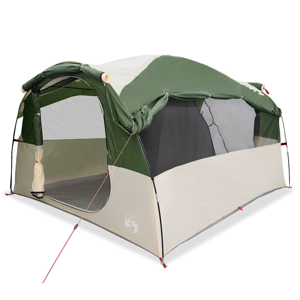 Tents 6 Person Tunnel Camping Tent Waterproof 564X260Cm 2 Room Olive Green Blue